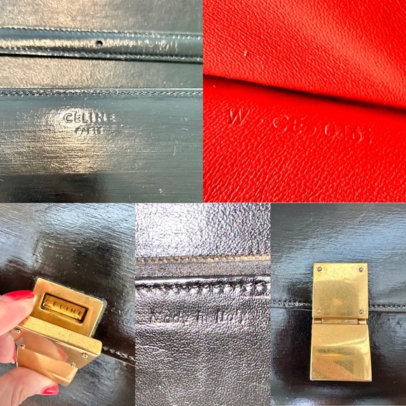 Auth CELINE Classic Smooth Calfskin Medium Box Bag w/ Strap - Picture 3 of 16